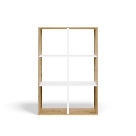 Regał Malax 2X3 DĄB ARTISAN BIAŁY