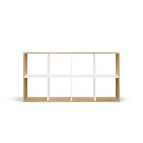 Regał Malax 2X4 DĄB ARTISAN BIAŁY