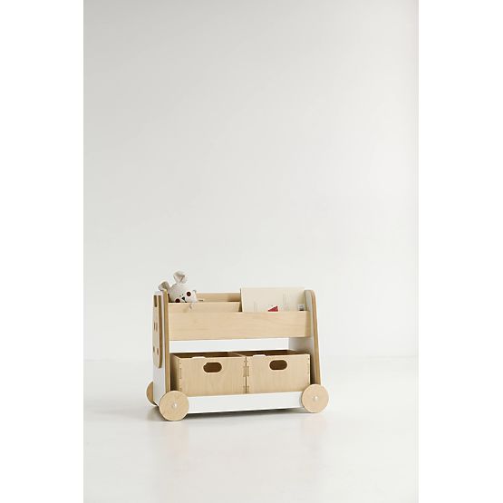 Regał na zabawki z kółkami