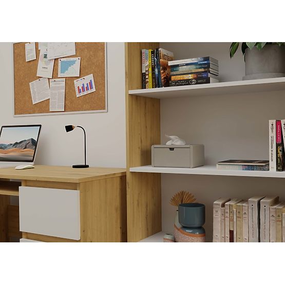 Regał Onyx R80 DĄB ARTISAN BIAŁY