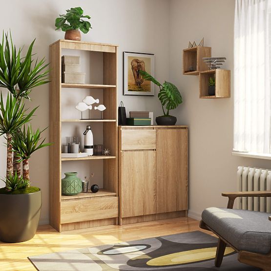 REGAŁ R60 1SZ 4P CLP PK DĄB SONOMA