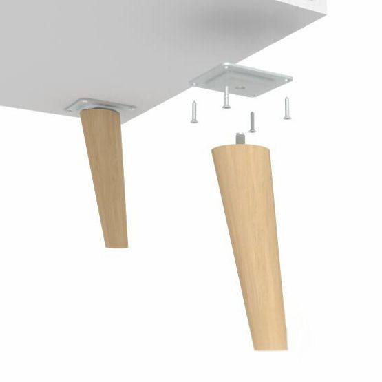 Regał szafa Fondi biała, skandynawska