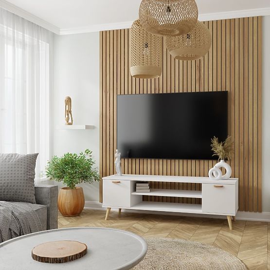 Regał szafa Fondi biała, skandynawska