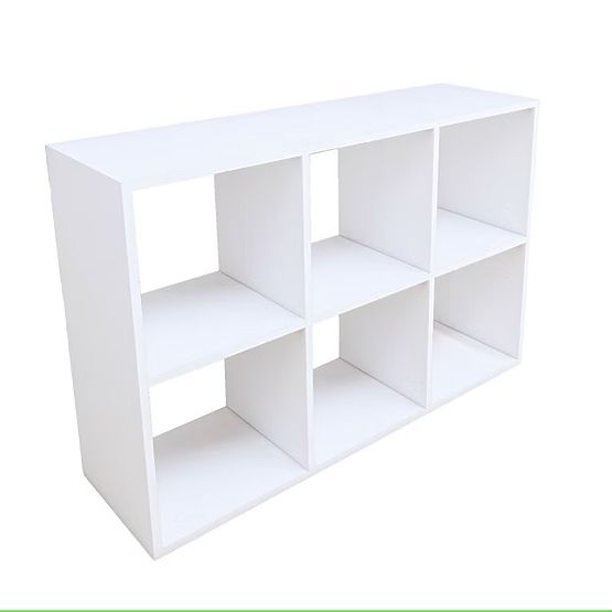 Regał z półkami 2x3 - biały
