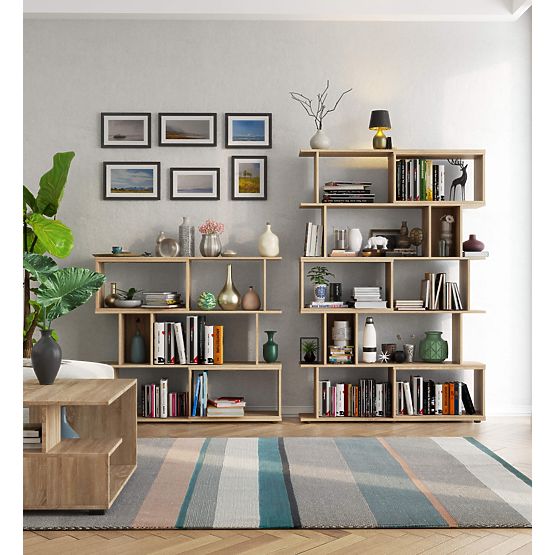 Regał z półkami mini FIX - dąb sonoma