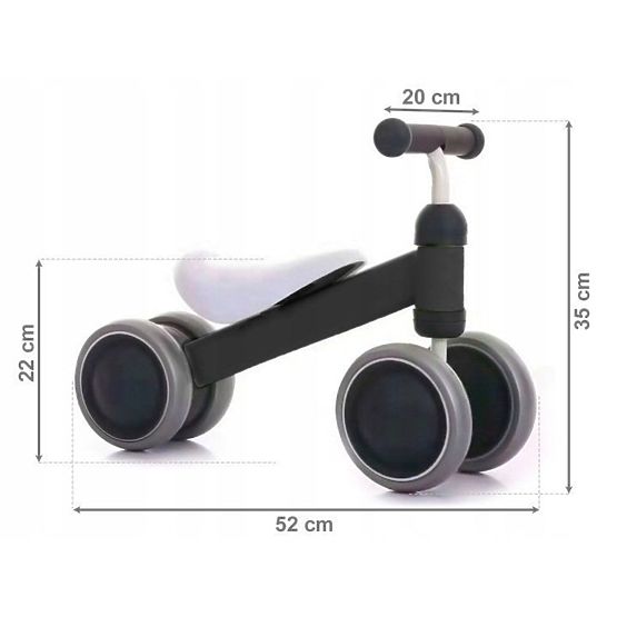 Rowerek bez pedałów Mini - czarne