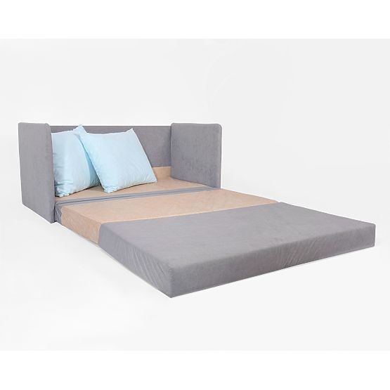 Rozkładana sofa Jack - ciemnoszara / jasnoniebieska
