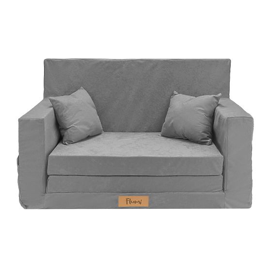 Rozkładana sofa dziecięca Classic - Szara