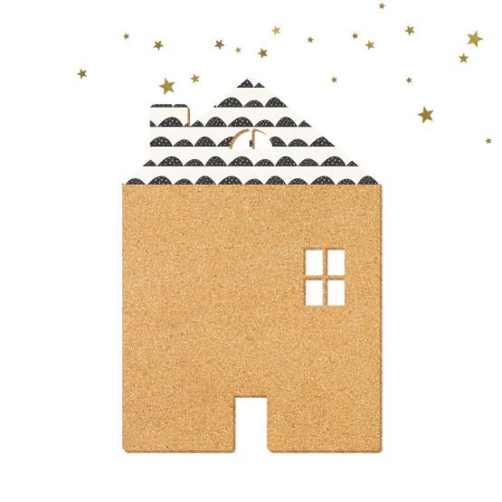 Samoprzylepna tablica korkowa DEKORNIK - Biały domek