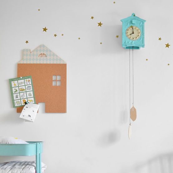 Samoprzylepna tablica korkowa DEKORNIK - Niebieski domek 