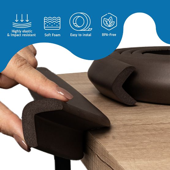 SIPO Taśma ochronna do krawędzi mebli, brązowa - 1 szt