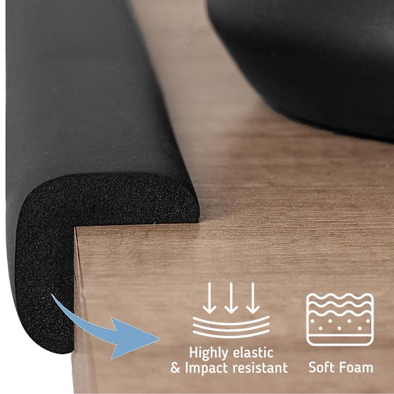 SIPO Taśma ochronna na krawędzie mebli, czarna - 1 szt