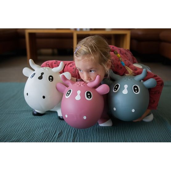 Skacząca krowa KIDZZFARM - Różowa