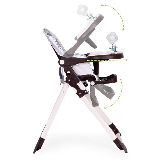 Składane krzesełko do karmienia dzieci z zabawkami ECOTOYS