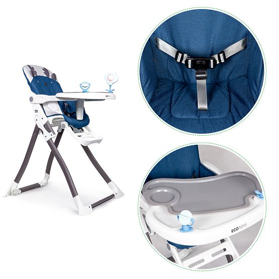 Składane krzesełko do karmienia Renifer ECOTOYS