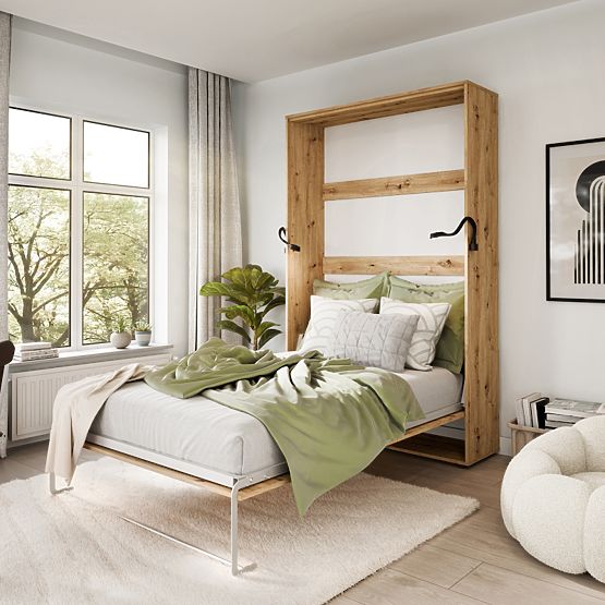 Składane łóżko KOBI VERTO 120x200 Dąb Artisan 1 szt.