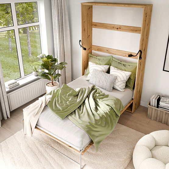 Składane łóżko KOBI VERTO 120x200 Dąb Artisan 1 szt.