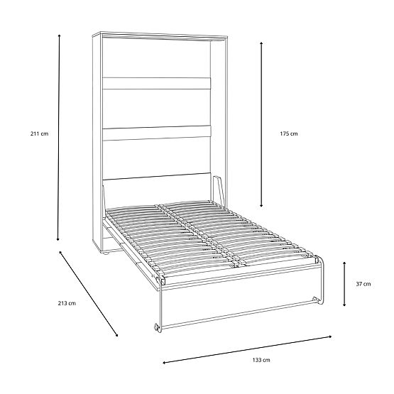 Składane łóżko KOBI VERTO 120x200 Kaszmir 1 szt.