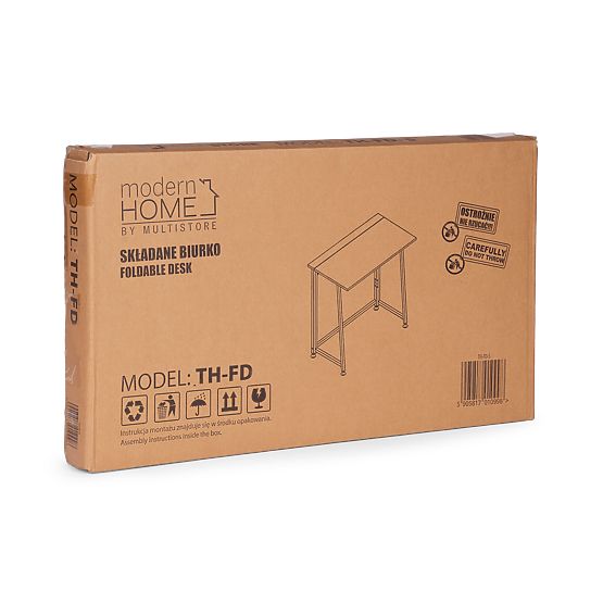 Składany stół komputerowy 80x45 cm stolik pod laptop czarny ModernHome