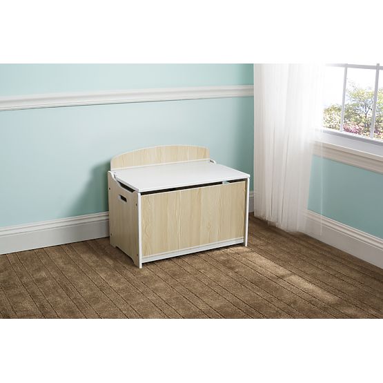 Skrzynia drewniana na zabawki - natural