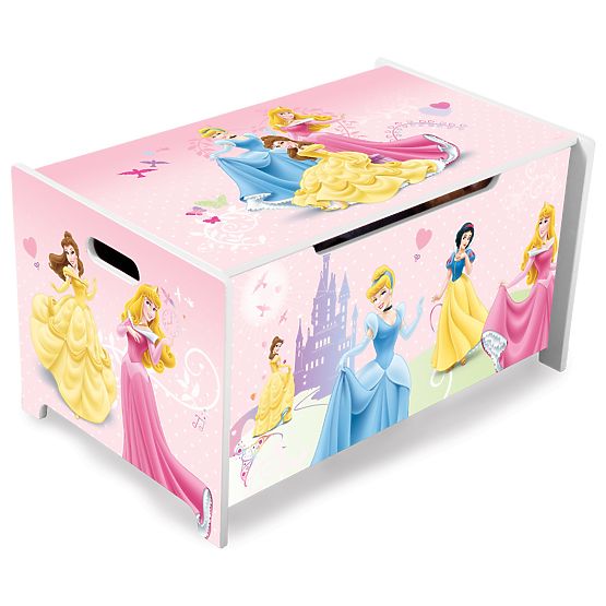 Skrzynia drewniana na zabawki Princess
