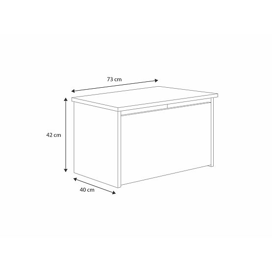 Skrzynia na zabawki Daria biała z nadrukiem Księżniczka