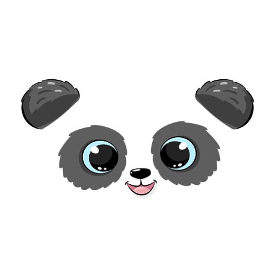 Skrzynia na zabawki Daria biała z nadrukiem Panda