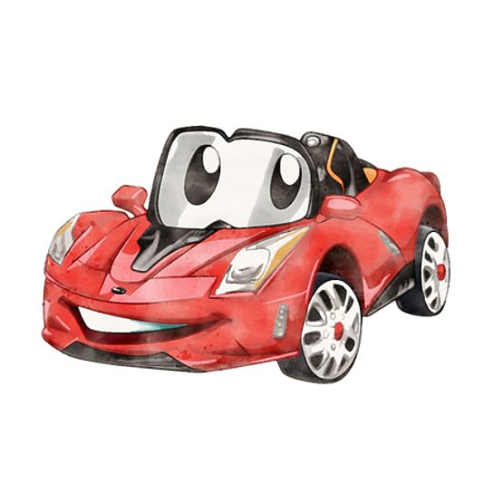 Skrzynia na zabawki Daria biała z nadrukiem Wyścigowy samochód