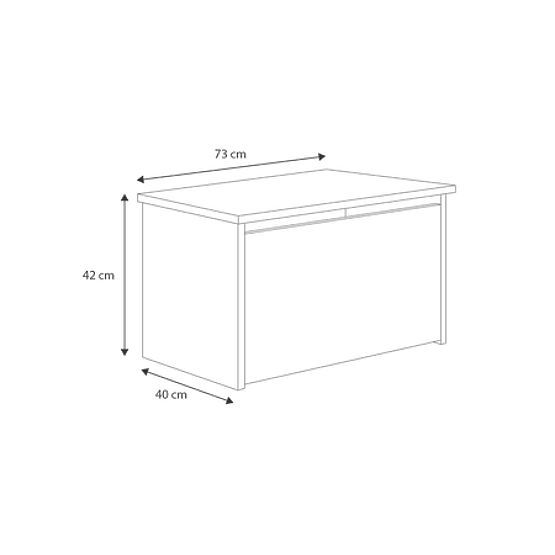 Skrzynia na zabawki Daria z różowym siedziskiem