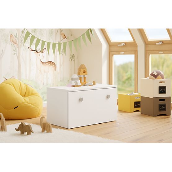 Skrzynia na zabawki Inga - szary uchwyt