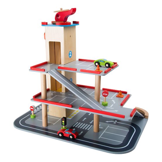 small foot Drewniany parking szybki zjazd