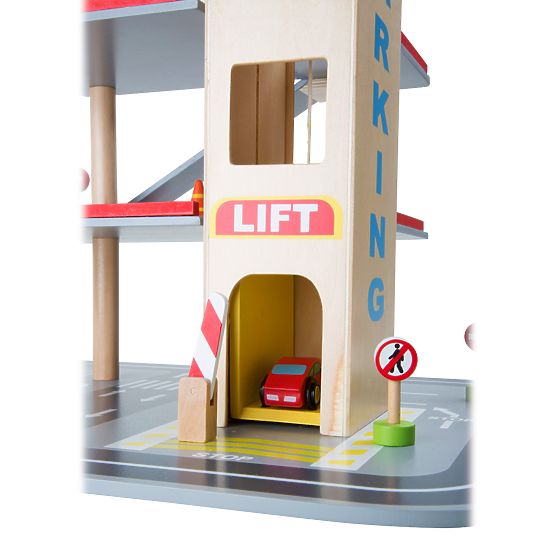 small foot Drewniany parking szybki zjazd