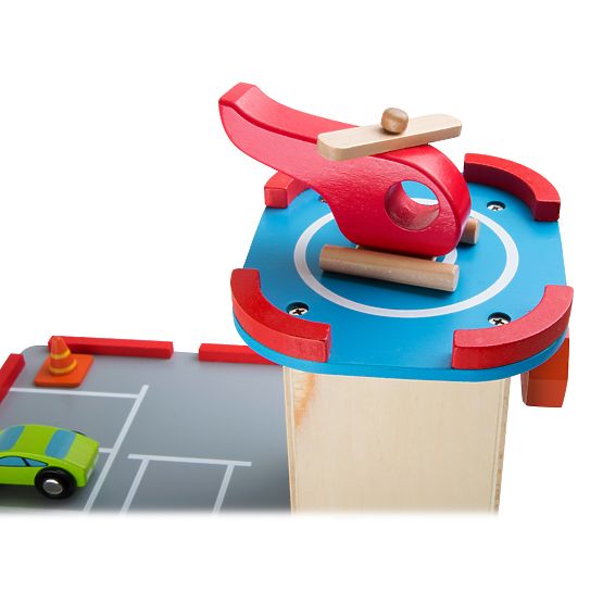 small foot Drewniany parking szybki zjazd