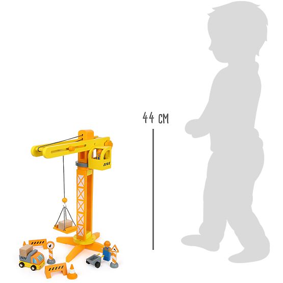 small foot Drewniany żuraw z akcesoriami