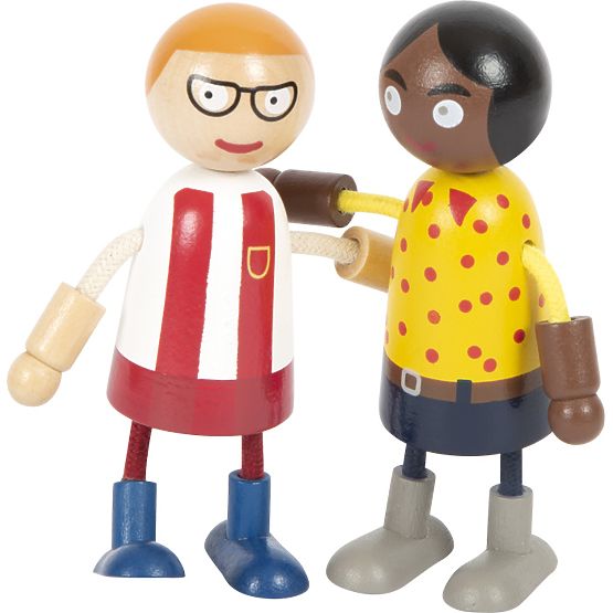 small foot Elastyczne lalki rodzina z dzieckiem