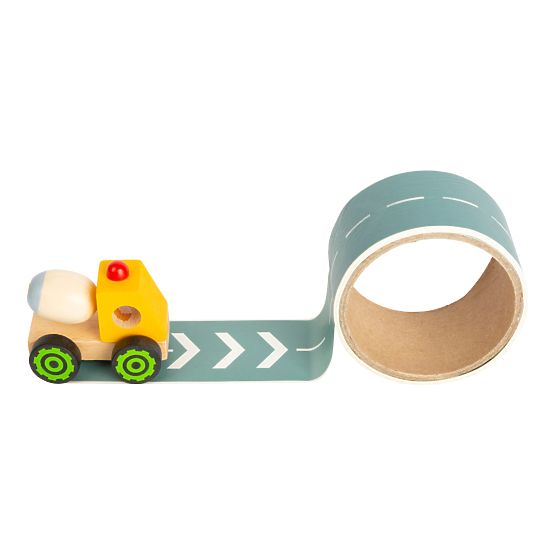 small foot Maszyna budowlana z drogą 1 szt. żółta