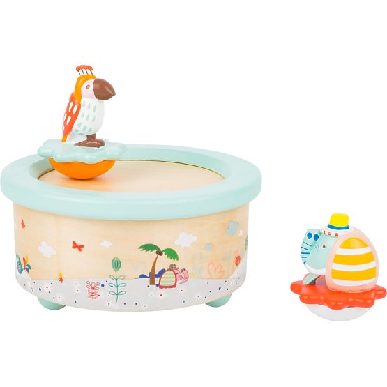 small foot Pozytywka ze słoniem i papugą