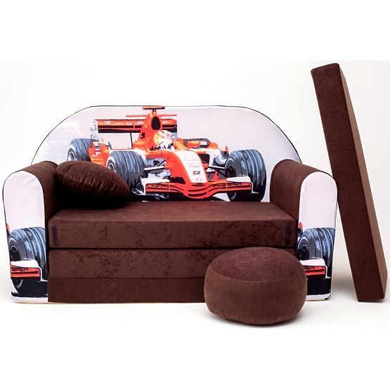 Sofa dla dzieci Formuła, brązowa