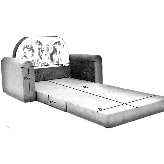 Sofa dla dzieci TIMI JUNIOR Motyle - różowa