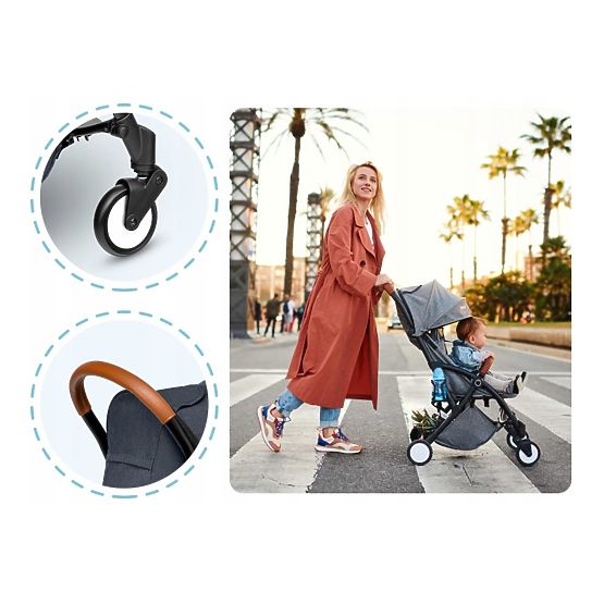 Sportowe wózek LIONELO Julia - siwy