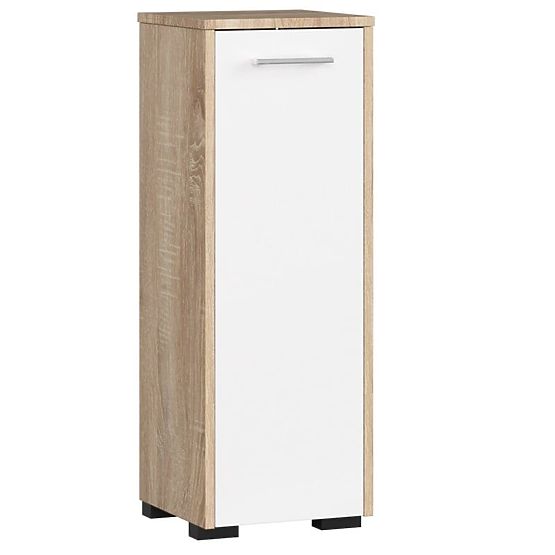 STOJĄCA SZAFKA ŁAZIENKOWA FIN S30 1D DĄB SONOMA / BIAŁA