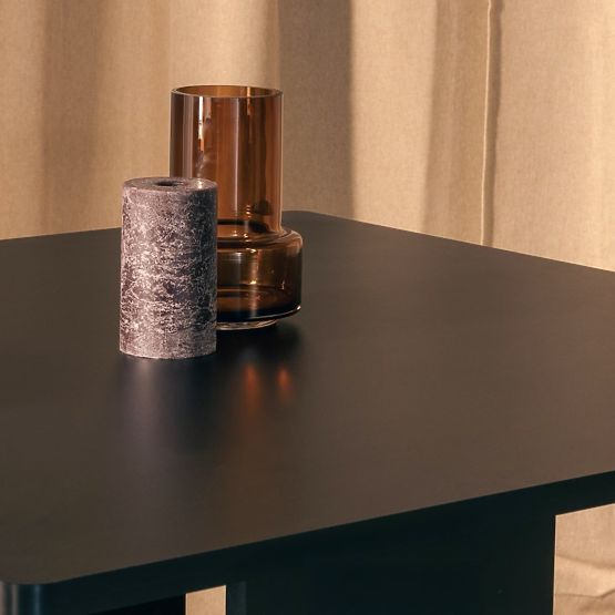 Stół jadalniany Gasper 100 cm, kwadratowy, czarny