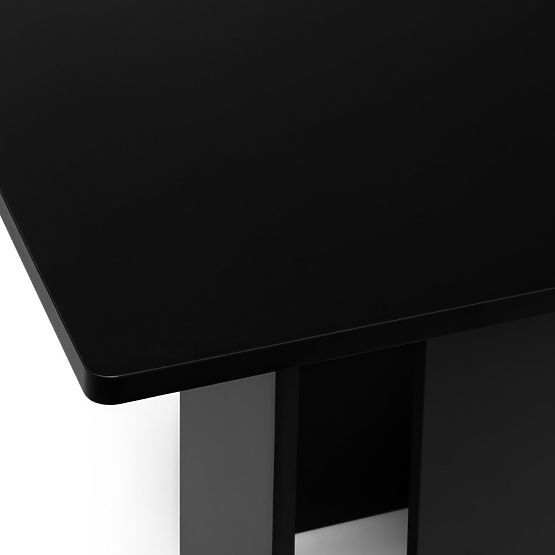 Stół jadalniany Gasper 100 cm, kwadratowy, czarny