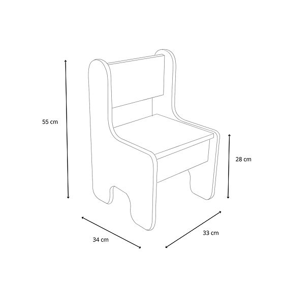 stolik dziecięcy Timi i dwa krzesełka kolor biały