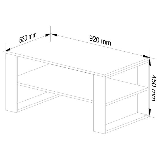 STOLIK KAWOWY ALEX DĄB SONOMA / BIAŁY