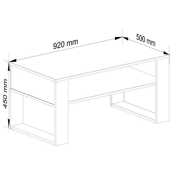 STOLIK KONFERENCYJNY DOMI DĄB CRAFT / CZARNY