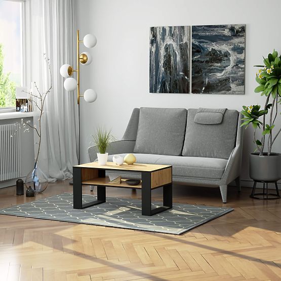 STOLIK KONFERENCYJNY DOMI DĄB CRAFT / CZARNY