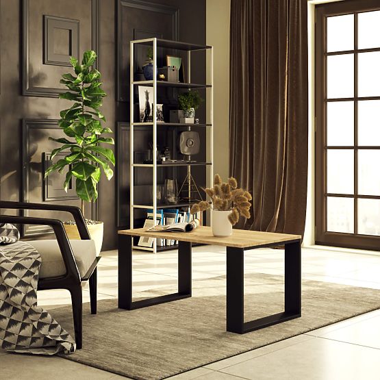 STOLIK KONFERENCYJNY NOX DĄB SONOMA / CZARNY