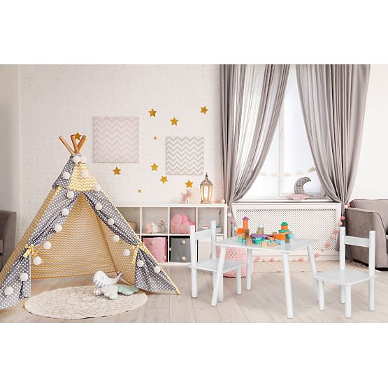 Stół stolik +2 krzesła meble dla dzieci komplet ECOTOYS