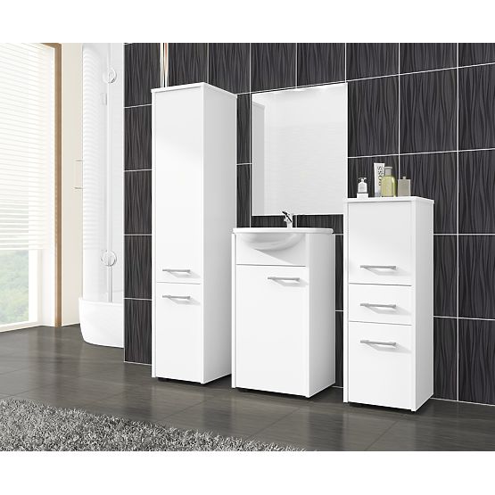 SZAFKA ŁAZIENKOWA FIN SŁUPEK 30 2D 140cm BIAŁA
